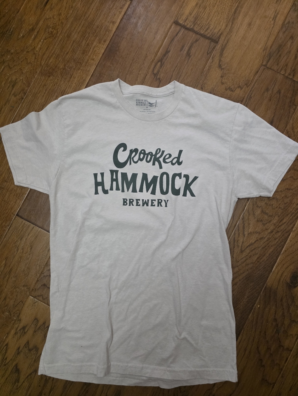 Crooked Hammock Brewery Logo T-Shirt - White sz Med Myrtle Beach SC